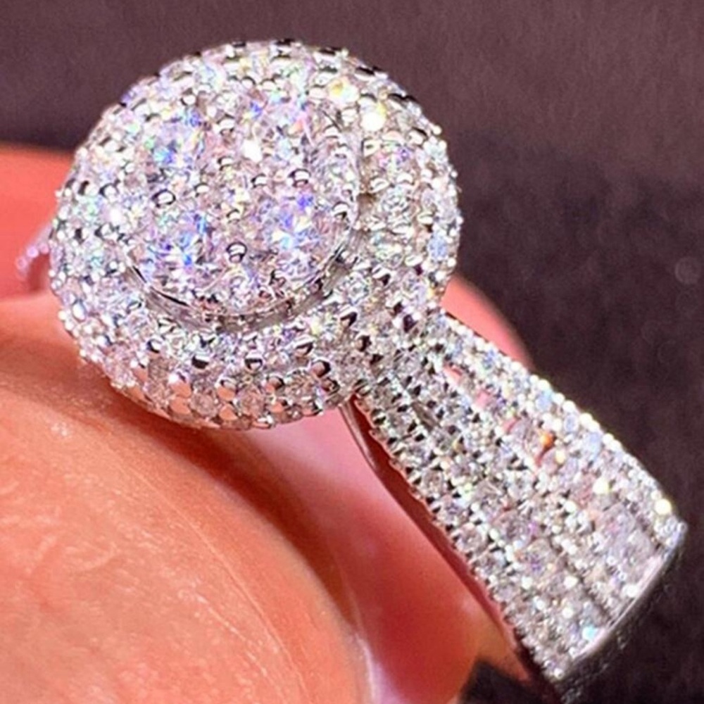 DENKAYS PRINCESS CUT BRIDAL WEDDING RING